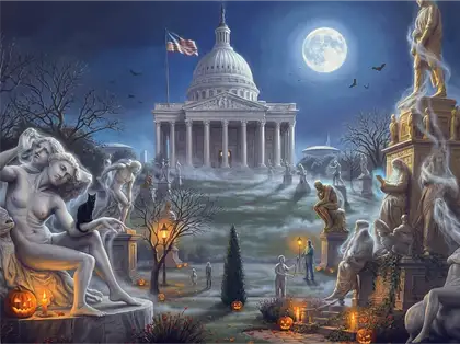 DC Sculpture Garden Halloween by Amy Ingalls